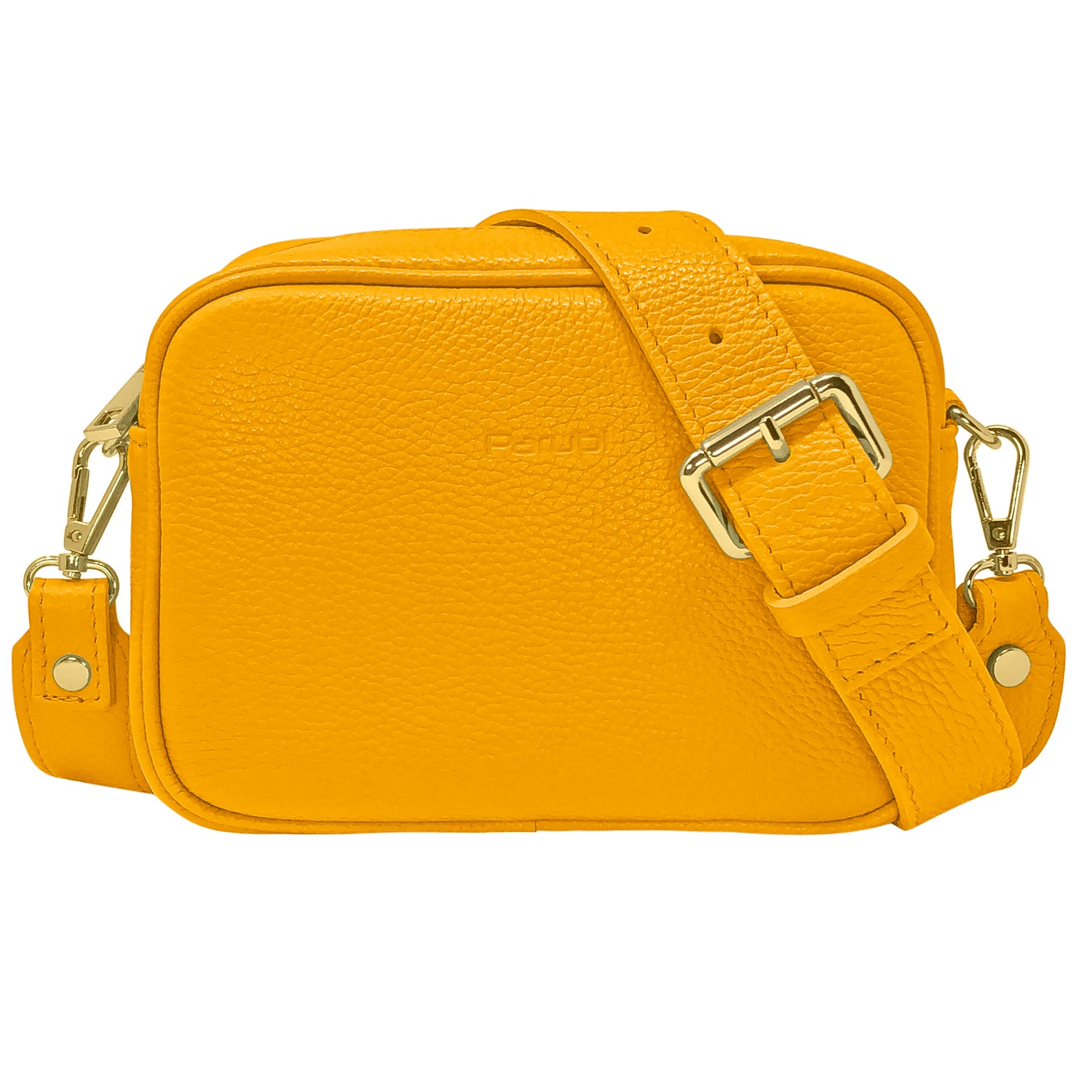 Borsa Donna a Tracolla, In Vera Pelle, Made in Italy, Modello Ginevra Parubi Borse Giallo - vista 66